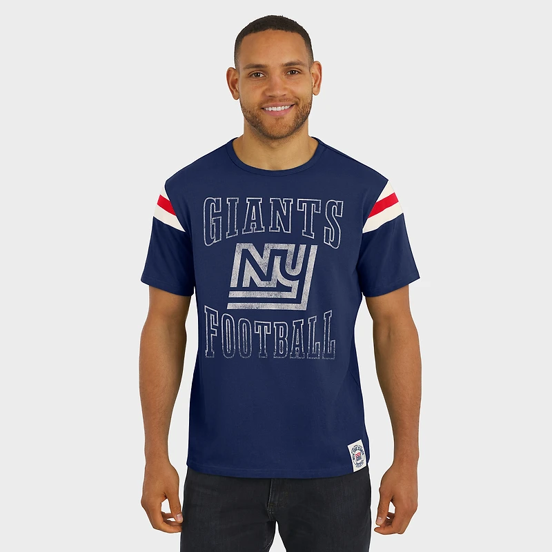 T-shirt à rayures rétro pour homme, collection Darius Rucker par Fanatics Royal New York Giants, effet vieilli