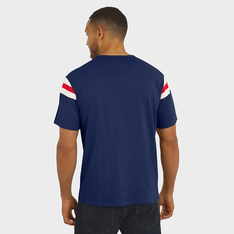 T-shirt à rayures rétro pour homme, collection Darius Rucker par Fanatics Royal New York Giants, effet vieilli