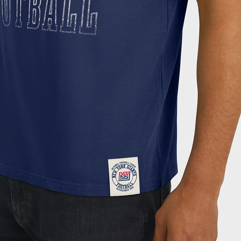 T-shirt à rayures rétro pour homme, collection Darius Rucker par Fanatics Royal New York Giants, effet vieilli