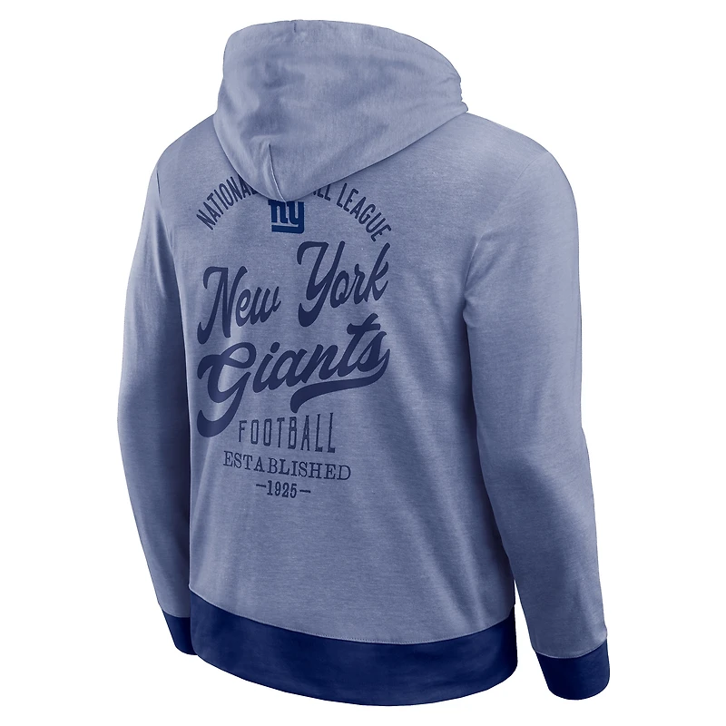 Sweat à capuche en tricot ton sur pour homme de la collection Darius Rucker Fanatics Royal New York Giants
