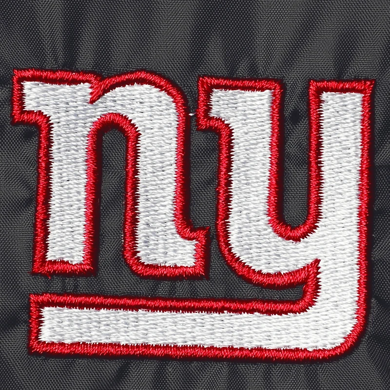 Men's Dunbrooke Black New York Giants Coaches Classic Raglan Full-Snap Windbreaker Jacket