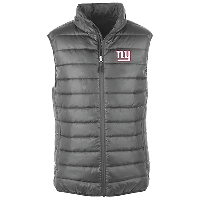 Gilet matelassé entièrement zippé Dunbrooke Graphite New York Giants Alberta pour homme