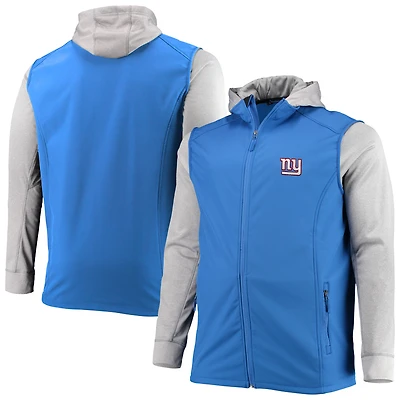 Men's Dunbrooke Royal/Gray New York Giants Big & Tall Alpha Full-Zip Hoodie Jacket