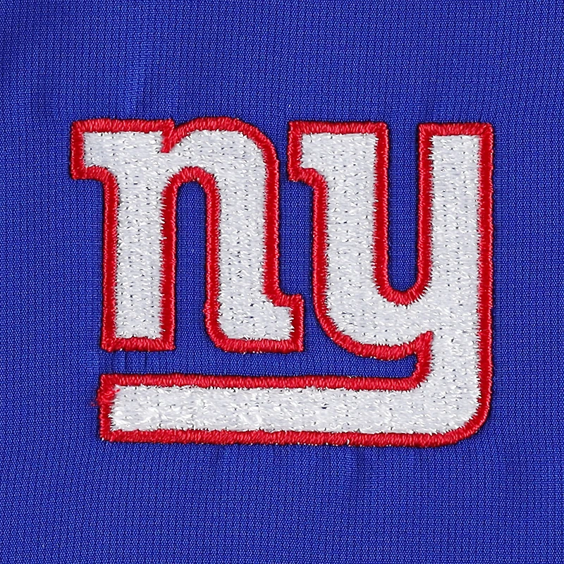 Dunbrooke Royal/Heather Grey New York Giants Hurricane Raglan Full-Zip Windbreaker Jacket