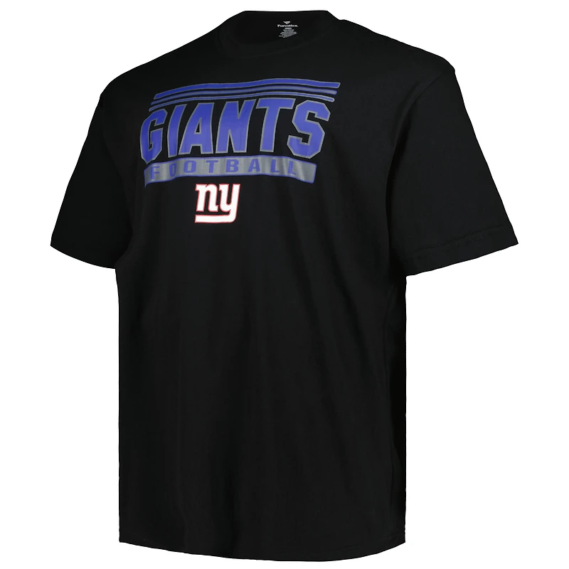 Men's Fanatics Black New York Giants Big & Tall Pop T-Shirt