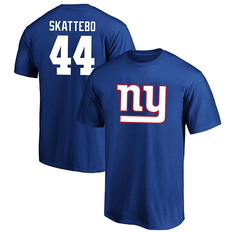 Men's Fanatics Cam Skattebo Royal New York Giants Big & Tall Player Name Number T-Shirt
