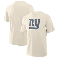 Men's Fanatics  Cream New York Giants Slub T-Shirt