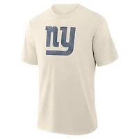 T-shirt fanatiques pour hommes, couleur crème, des New York Giants