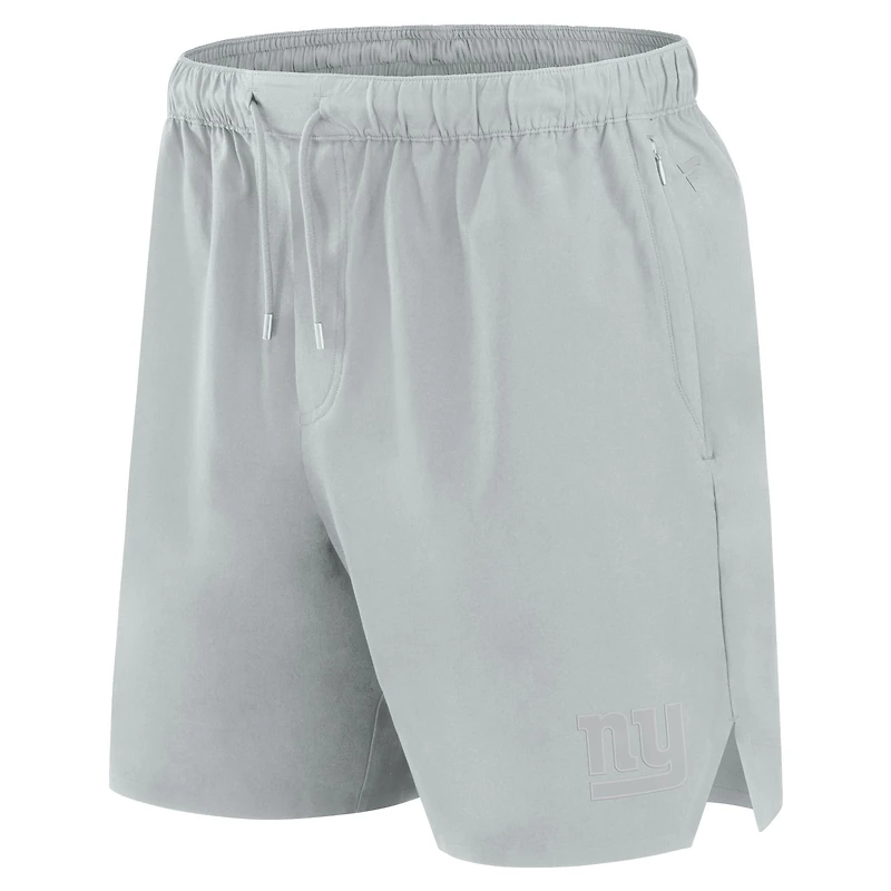 Short Fanatics gris pour homme, style micro ton sur ton, le bureau des New York Giants