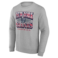 Sweat-shirt en polaire Fanatics Heather Grey New York Giants Chance Throwback pour hommes