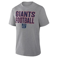 T-shirt tri-blend hommage aux Giants de New York, gris chiné, Fanatics pour homme