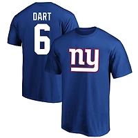 Men's Fanatics Jaxson Dart Royal New York Giants Big & Tall Player Name Number T-Shirt