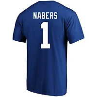 T-shirt Fanatics Malik Nabers Royal New York Giants pour homme, grand et grand, avec nom numéro de joueur
