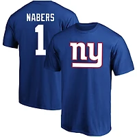 T-shirt Fanatics Malik Nabers Royal New York Giants pour homme, grand et grand, avec nom numéro de joueur