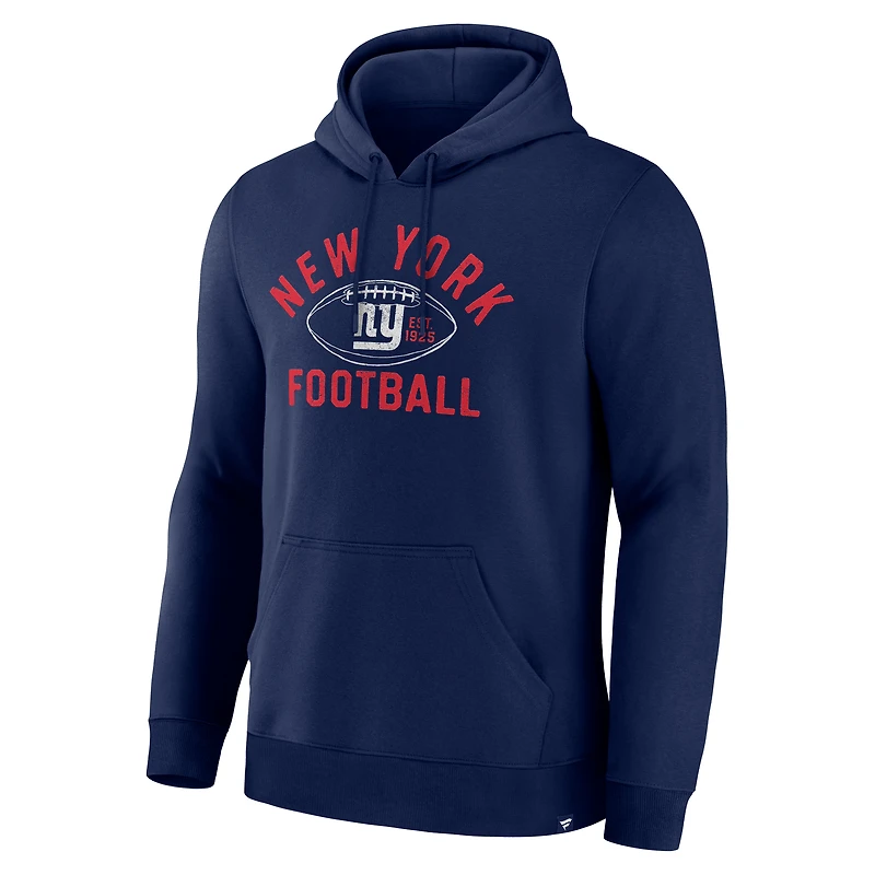 Men's Fanatics Navy New York Giants Fumblerooski Legacy Pullover Hoodie