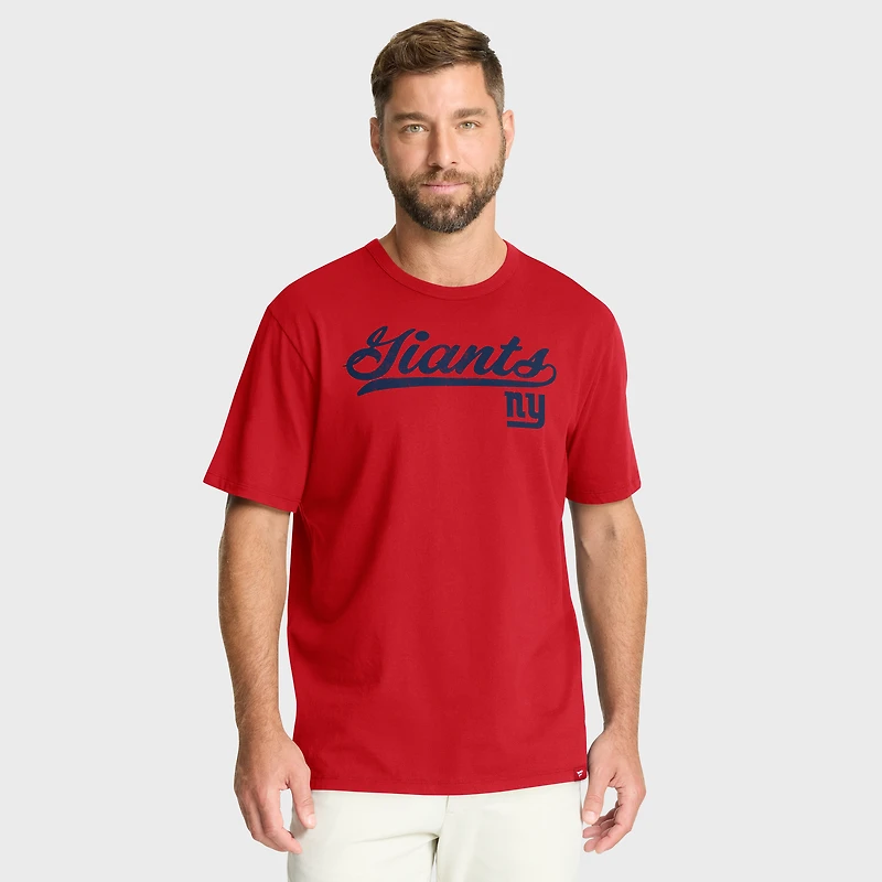 T-shirt rouge Fanatics pour homme, Fluid Motion Legacy des New York Giants