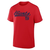 T-shirt rouge Fanatics pour homme, Fluid Motion Legacy des New York Giants