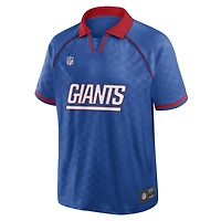 Polo raglan à col en V Fanatics Royal/Red New York Giants Homerun pour homme