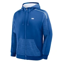 Sweat à capuche zippé pour homme Fanatics Royal New York Giants Checkdown Pass