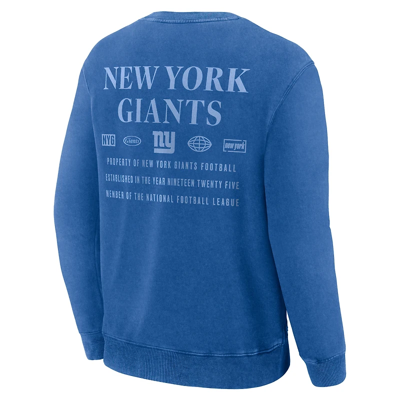 Sweat-shirt Fanatics Royal pour homme, Deep Route, New York Giants