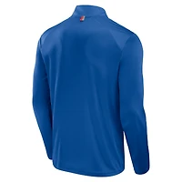 Veste à manches longues et fermeture éclair quart de tour pour homme Fanatics Royal New York Giants Defender