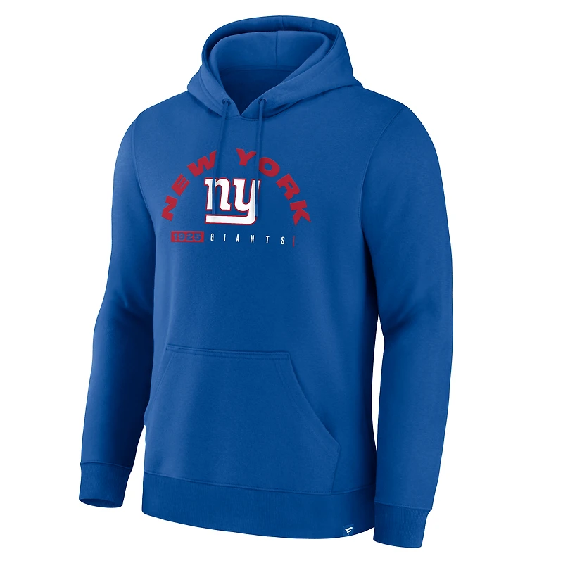 Sweat à capuche Fanatics Royal New York Giants pour homme, motif Legacy, retard de jeu