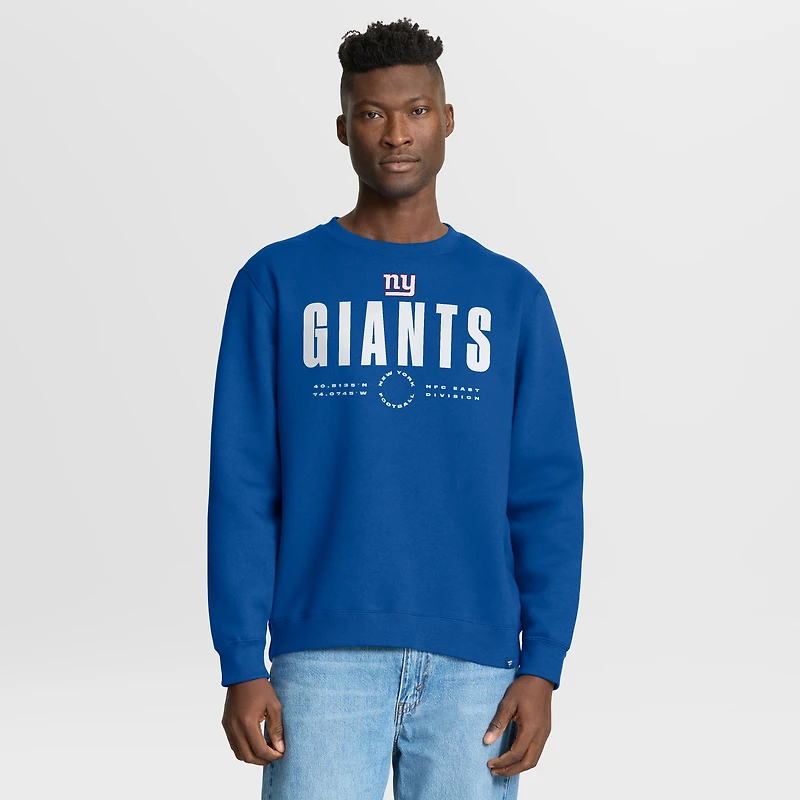 Sweat-shirt à capuche Fanatics Royal New York Giants Direct Handoff Legacy pour homme