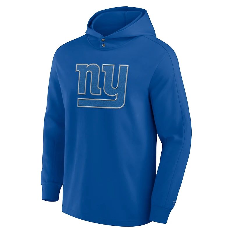 T-shirt à capuche manches longues pour hommes Fanatics Royal New York Giants Elements Blaze Tri-Blend