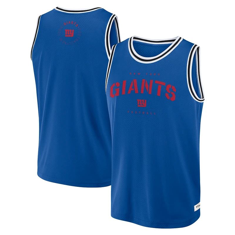 Men's Fanatics Royal New York Giants Elements Future Ground Jersey Tank Top