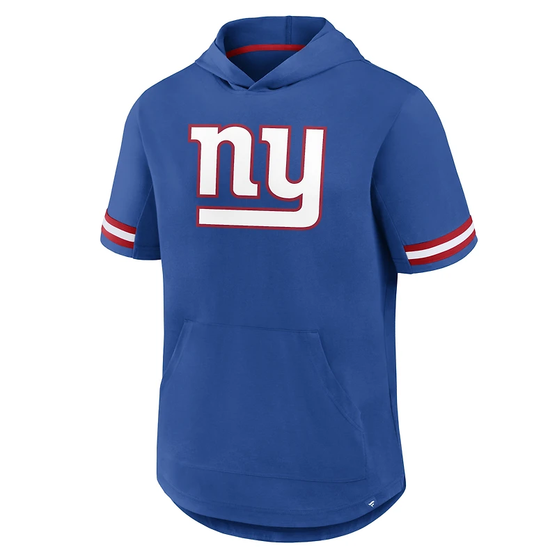 T-shirt à capuche manches courtes Fanatics Royal New York Giants Optimal Play pour homme