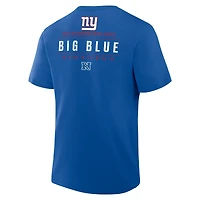 T-shirt Fanatics Royal pour homme avec poche passe des New York Giants