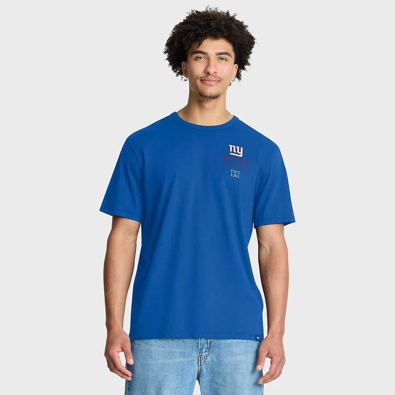 T-shirt Fanatics Royal pour homme avec poche passe des New York Giants