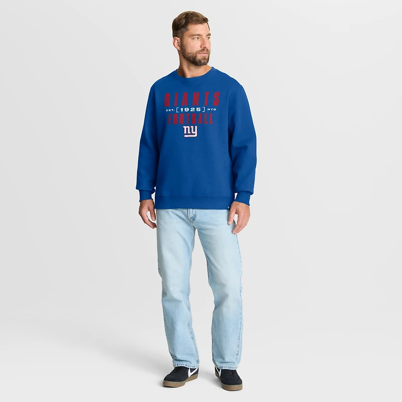 Sweat-shirt à capuche Fanatics Royal New York Giants Powerful Throw Legacy pour homme