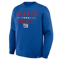 Sweat-shirt à capuche Fanatics Royal New York Giants Powerful Throw Legacy pour homme