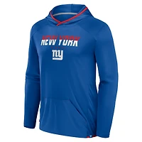 T-shirt à manches longues et capuche transitionnelle Fanatics Royal New York Giants pour hommes