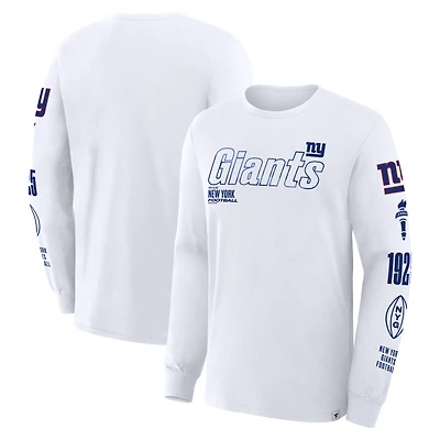 Men's Fanatics White New York Giants Legacy Long Sleeve T-Shirt