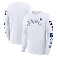 Men's Fanatics White New York Giants Legacy Long Sleeve T-Shirt