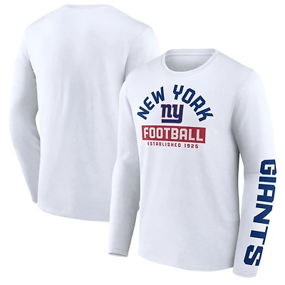 Men's Fanatics White New York Giants Long Sleeve T-Shirt