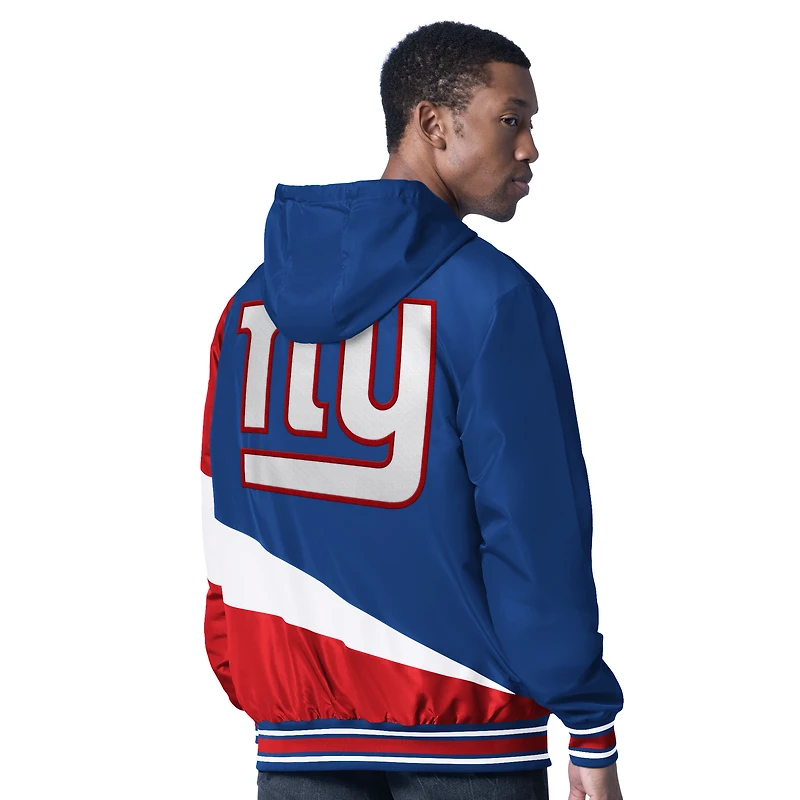 Men's G-III Sports by Carl Banks Royal/Charcoal New York Giants Dual Threat Reversable Full-Zip Hooded Jacket