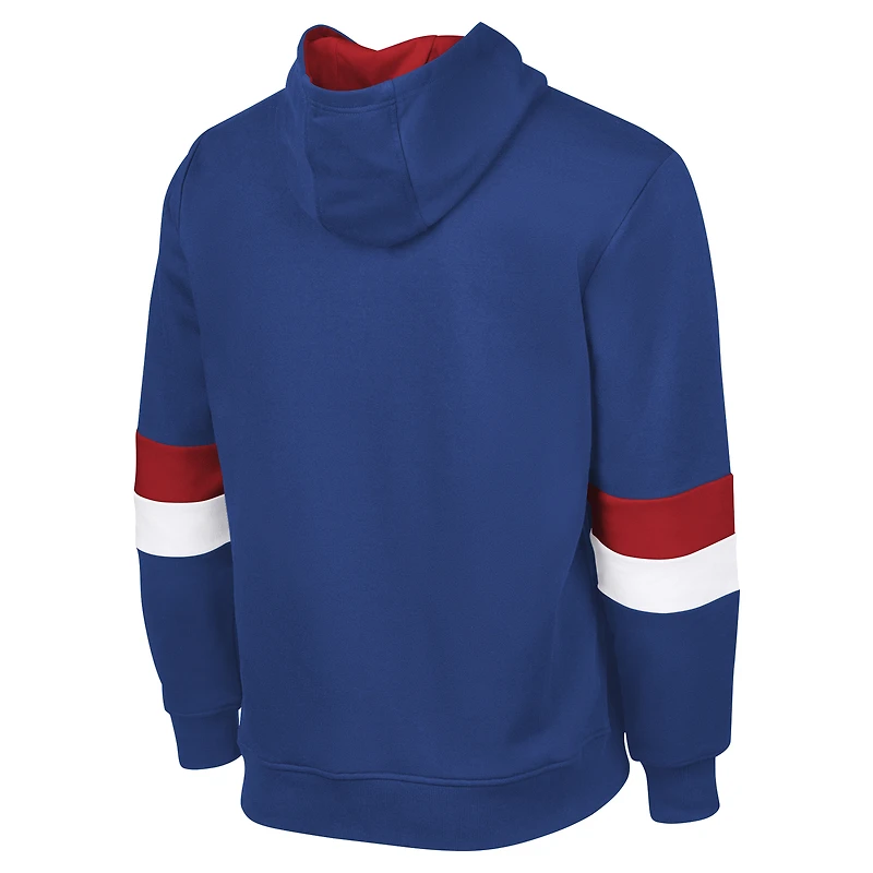Sweat à capuche adaptatif G-III Sports by Carl Banks pour homme, bleu royal/rouge, New York Giants