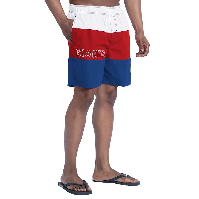 Men's G-III Sports by Carl Banks  Royal/Red New York Giants Sunrise Volley Swim Shorts
