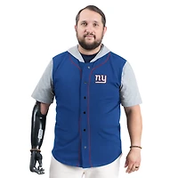 Men's G-III Sports by Carl Banks  Royal New York Giants Adaptive Home Team Magnetic Button-Up Top