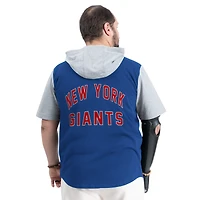 Men's G-III Sports by Carl Banks  Royal New York Giants Adaptive Home Team Magnetic Button-Up Top