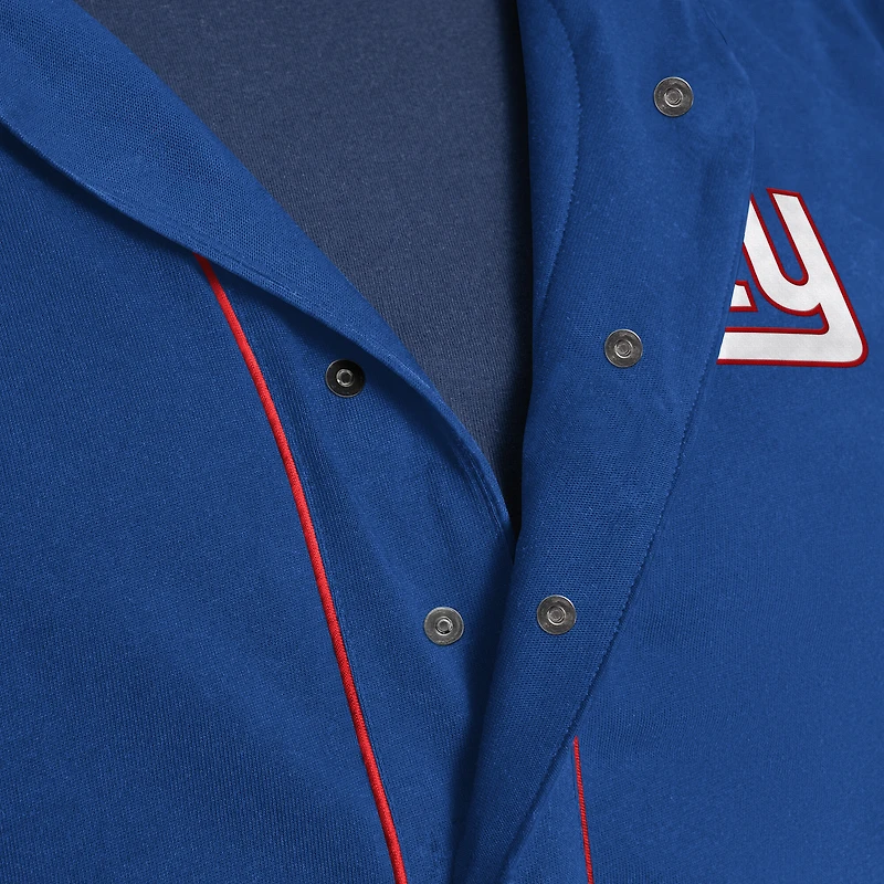 Men's G-III Sports by Carl Banks Royal New York Giants Adaptive Home Team Magnetic Button-Up Top
