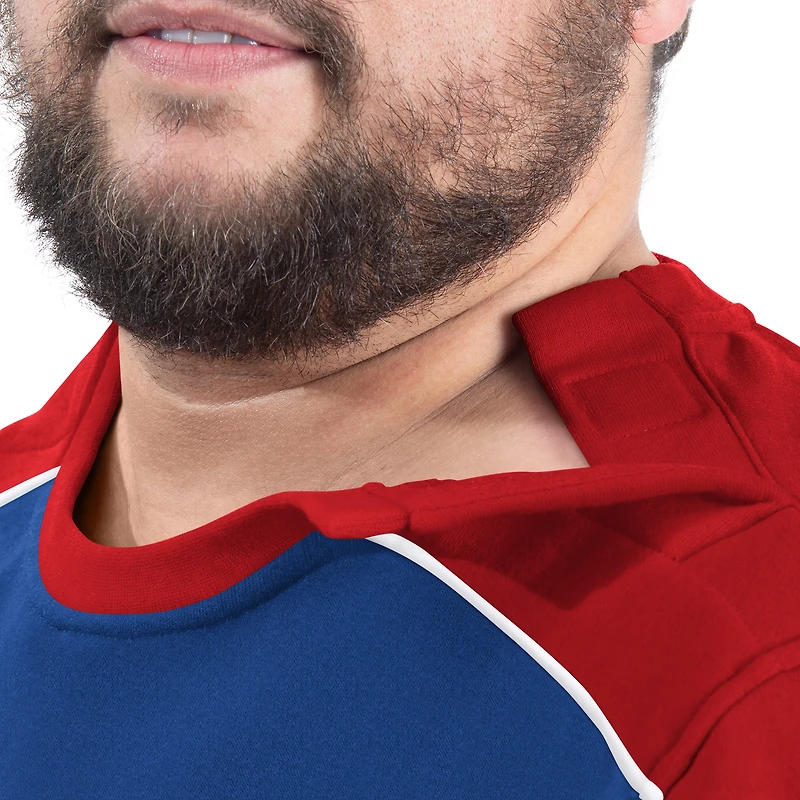 Men's G-III Sports by Carl Banks Royal New York Giants Adaptive Lord Stanley Crewneck Sweatshirt