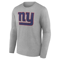 Men's New York Giants Team Authentic Personalized Name & Number Long Sleeve T-Shirt