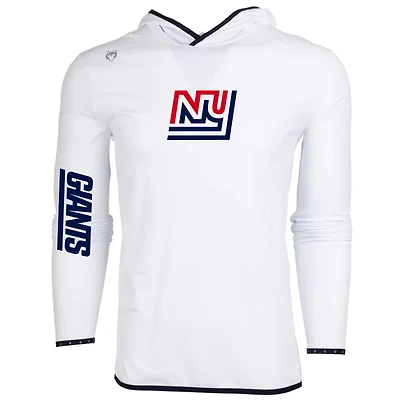 T-shirt à capuche manches longues pour homme Greyson Clothiers, blanc, New York Giants, Colorado