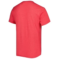 Hommage pour hommes Lawrence Taylor Heathered Red New York Giants Caricature Joueur retraité T-shirt triple mélange