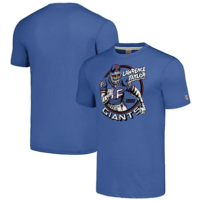 T-shirt Tri-Blend Hommage pour homme Lawrence Taylor Royal New York Giants Caricature Retired Player