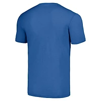 Men's Homage Malik Nabers Royal New York Giants Caricature Player Tri-Blend T-Shirt